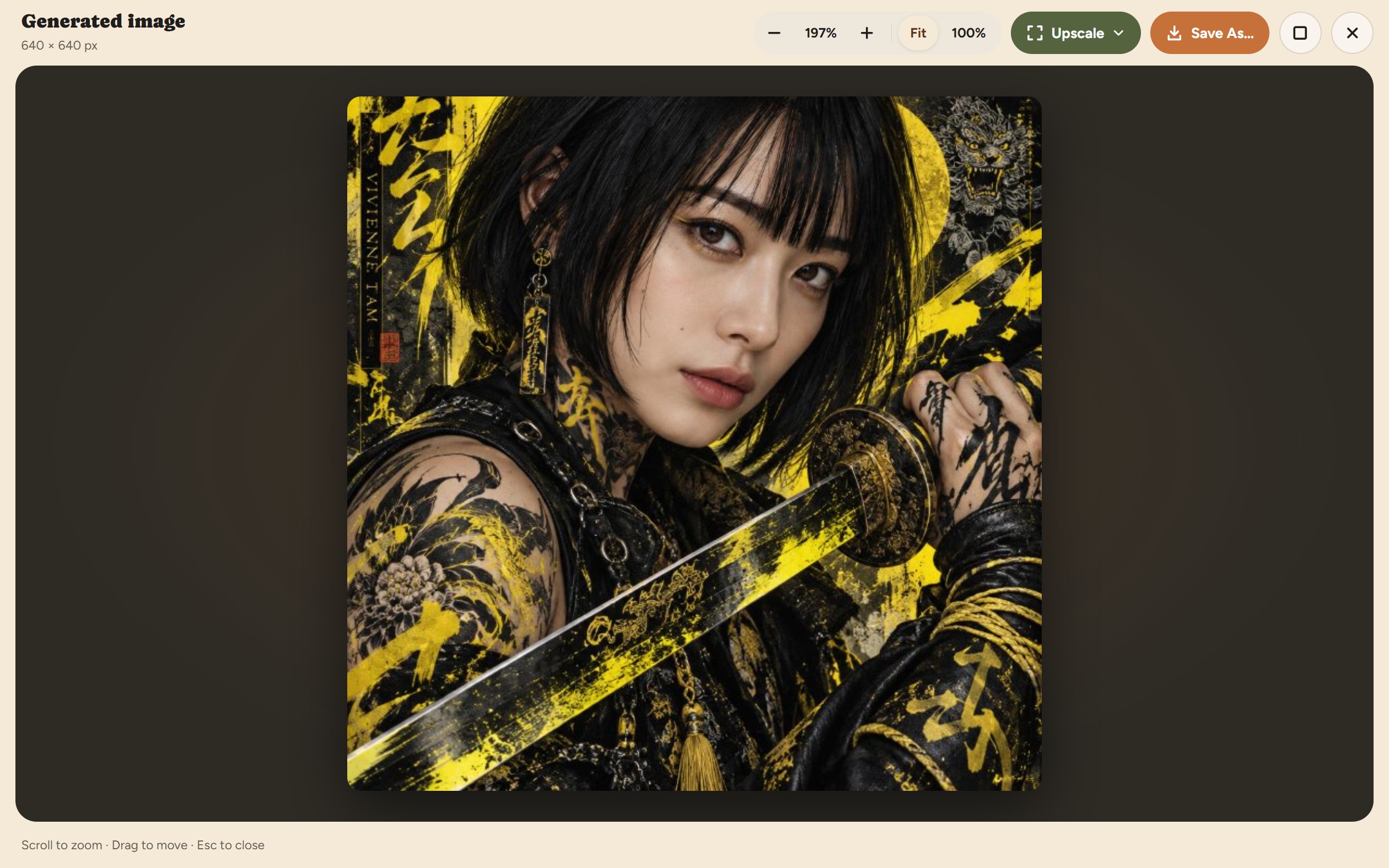 Image viewer with image, Save As, Maximize and Close highlighted.